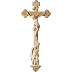 Cristo Barroco en cruz con María